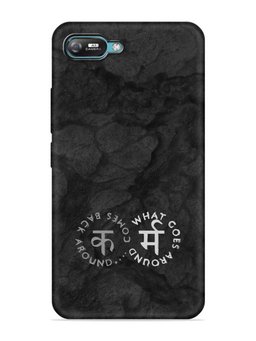 Karma Hindi Word Embossed Soft Silicone Case for Itel A25 Zapvi