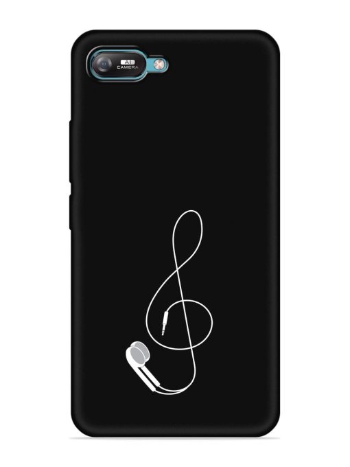 Music Earphone Vector Embossed Soft Silicone Case for Itel A25 Zapvi