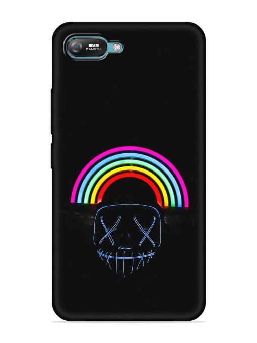 Mask Rainbow Embossed Soft Silicone Case for Itel A25 Zapvi