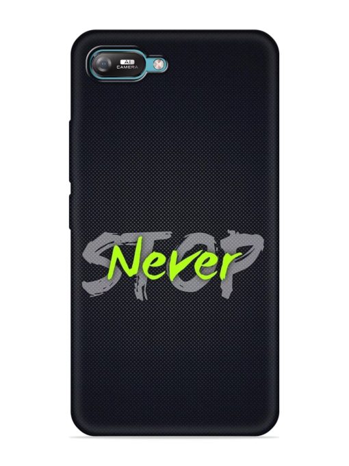 Never Stop Embossed Soft Silicone Case for Itel A25 Zapvi