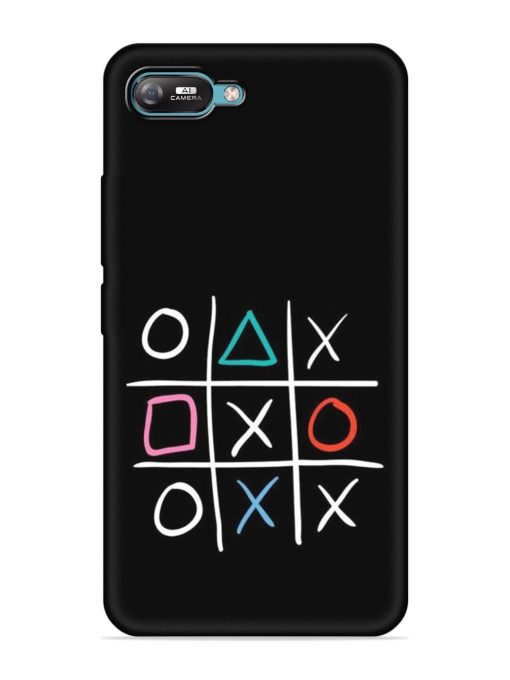 Super Neon Tic-Tac-Toe Embossed Soft Silicone Case for Itel A25 Zapvi