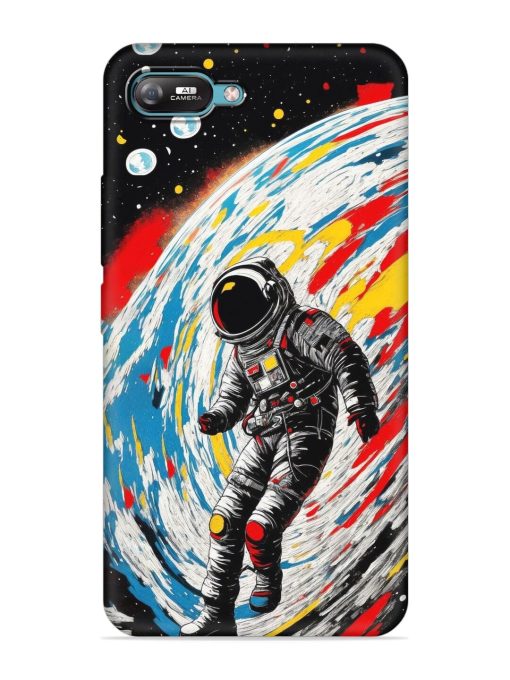 Astronaut Art Embossed Soft Silicone Case for Itel A25 Zapvi