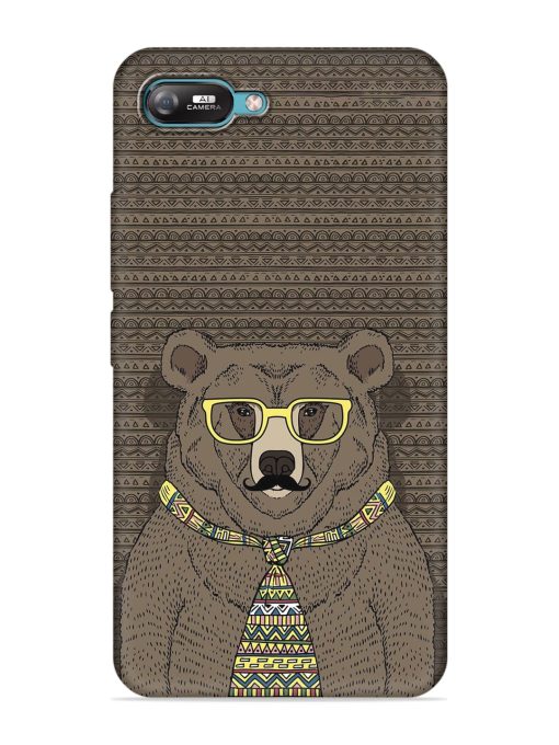 Grizzly Bear Embossed Soft Silicone Case for Itel A25 Zapvi