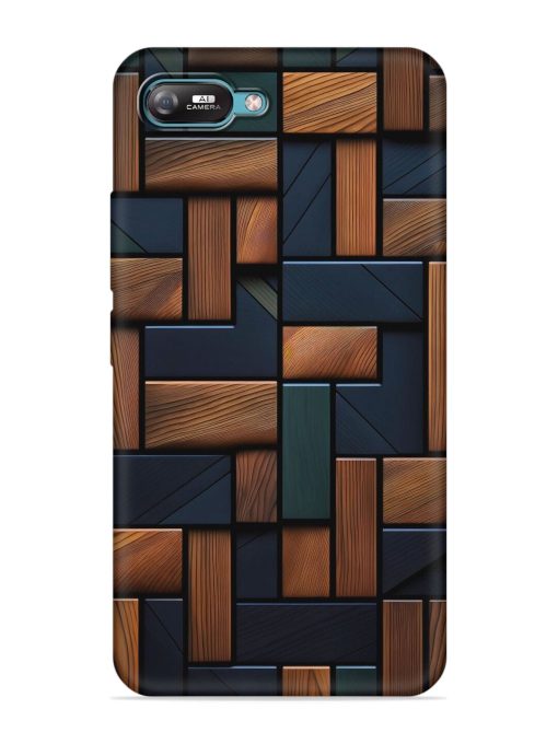 Wooden Background Cubes Embossed Soft Silicone Case for Itel A25 Zapvi