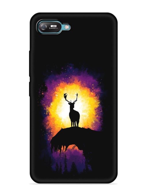 Elk Animal Art Embossed Soft Silicone Case for Itel A25 Zapvi