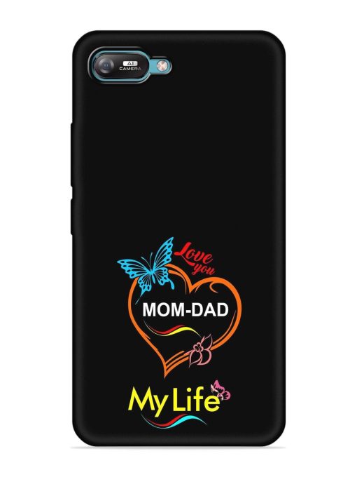 Love You Mom Dad Embossed Soft Silicone Case for Itel A25 Zapvi