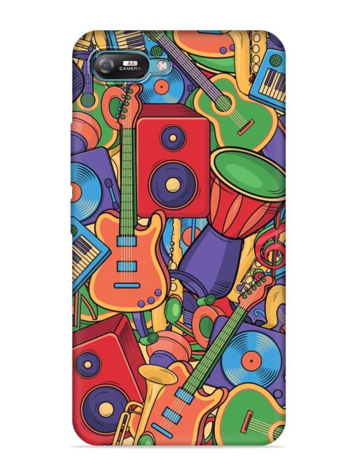 Colorful Music Art Embossed Soft Silicone Case for Itel A25 Zapvi