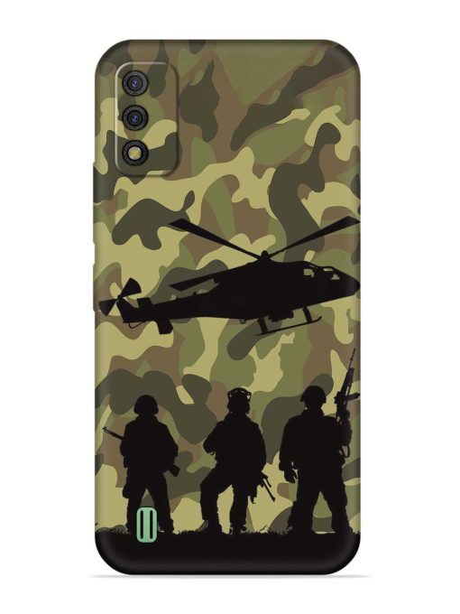 Army Heros Embossed Soft Silicone Case for Itel A26 Zapvi