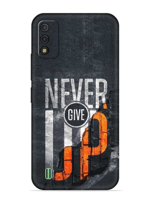 Never Give Up Embossed Soft Silicone Case for Itel A26 Zapvi