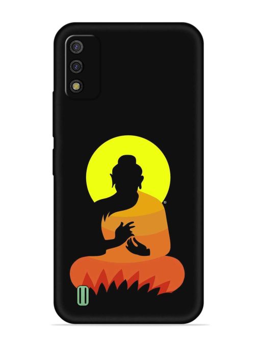 Buddha Art Black Embossed Soft Silicone Case for Itel A26 Zapvi