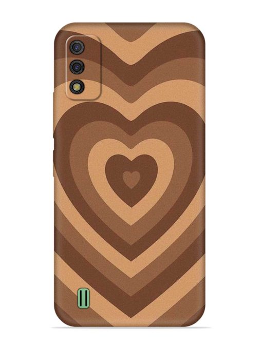 Brown Heart Embossed Soft Silicone Case for Itel A26 Zapvi