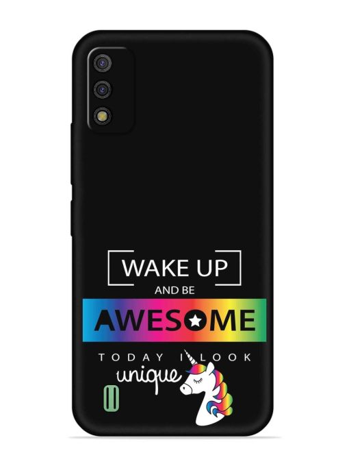 Inspirational Quote Unicorn Embossed Soft Silicone Case for Itel A26