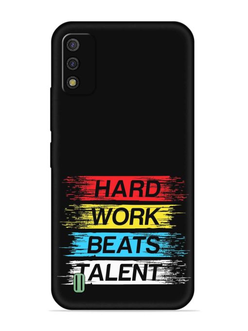 Hard Work Beats Embossed Soft Silicone Case for Itel A26 Zapvi