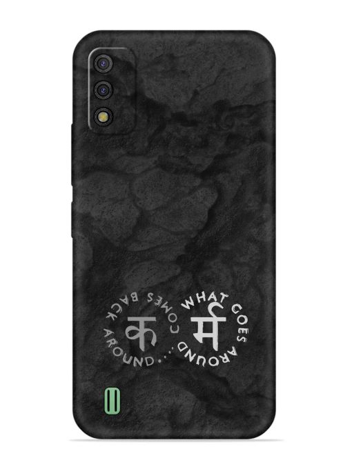 Karma Hindi Word Embossed Soft Silicone Case for Itel A26 Zapvi