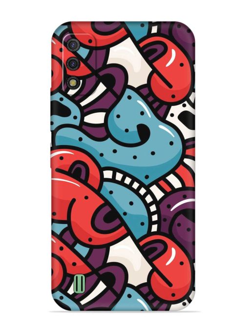 Seamless Backdrop Colorful Embossed Soft Silicone Case for Itel A26 Zapvi