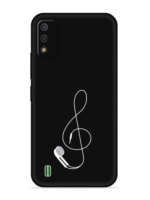 Music Earphone Vector Embossed Soft Silicone Case for Itel A26