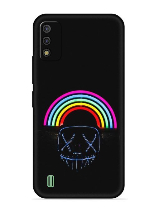 Mask Rainbow Embossed Soft Silicone Case for Itel A26 Zapvi