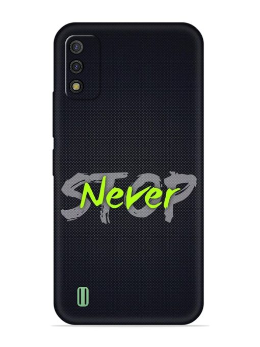 Never Stop Embossed Soft Silicone Case for Itel A26 Zapvi