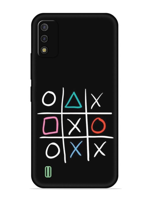 Super Neon Tic-Tac-Toe Embossed Soft Silicone Case for Itel A26 Zapvi