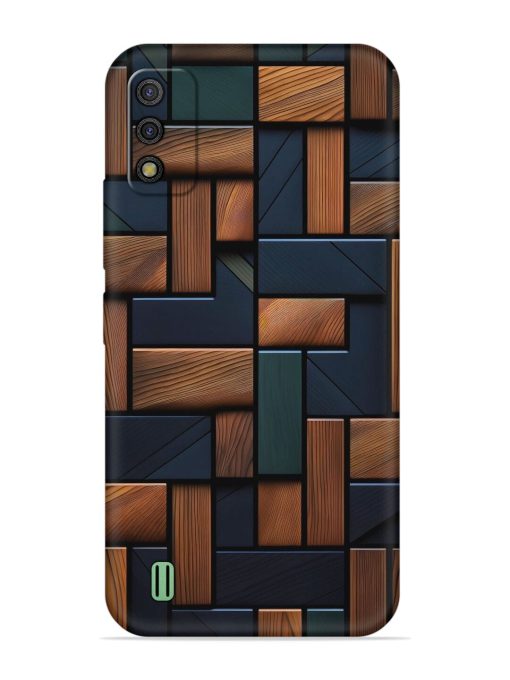 Wooden Background Cubes Embossed Soft Silicone Case for Itel A26