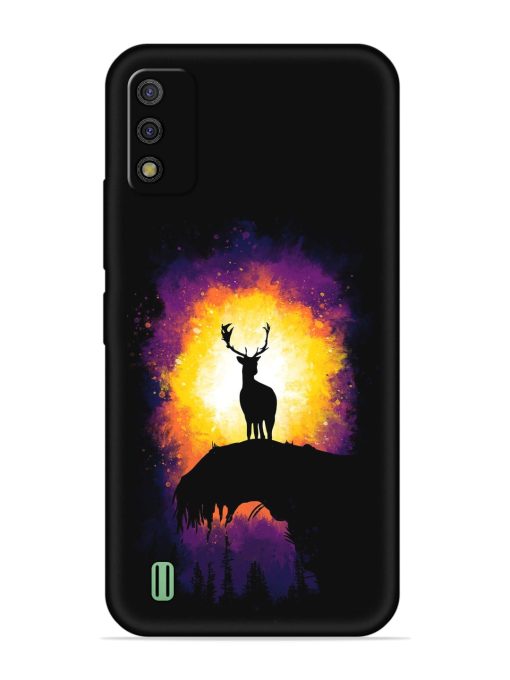 Elk Animal Art Embossed Soft Silicone Case for Itel A26 Zapvi