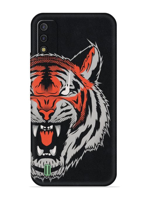 Tiger Aggression Embossed Soft Silicone Case for Itel A26 Zapvi