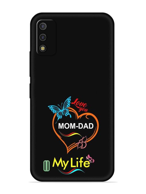 Love You Mom Dad Embossed Soft Silicone Case for Itel A26 Zapvi