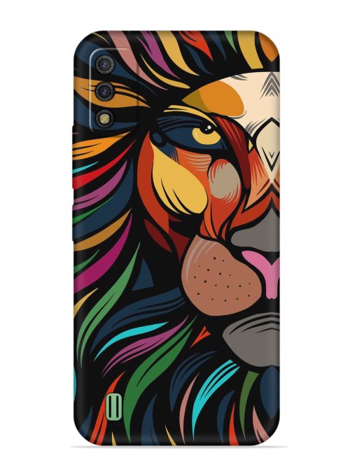 Trippy Lion Art Embossed Soft Silicone Case for Itel A26 Zapvi