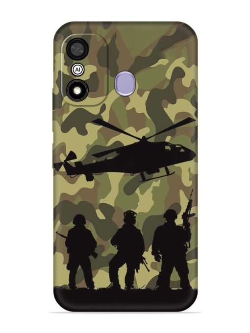 Army Heros Embossed Soft Silicone Case for Itel A27 Zapvi