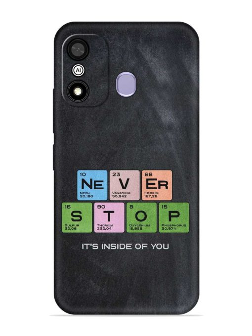 Never Stop It'S Inside Of You Embossed Soft Silicone Case for Itel A27 Zapvi