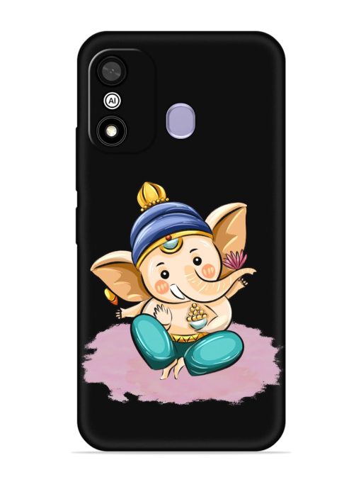 Bal Ganesh Vector Art Embossed Soft Silicone Case for Itel A27 Zapvi