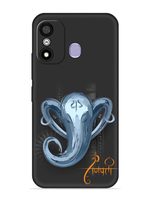 Illustration Lord Ganpati Embossed Soft Silicone Case for Itel A27 Zapvi