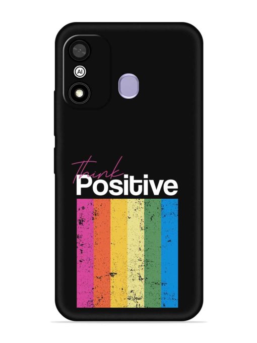 Think Positive Typography Embossed Soft Silicone Case for Itel A27