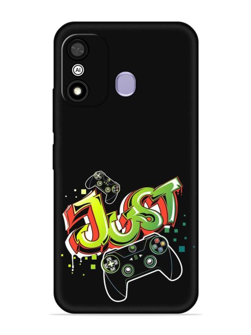 Graffiti Gamepad Illustration Embossed Soft Silicone Case for Itel A27