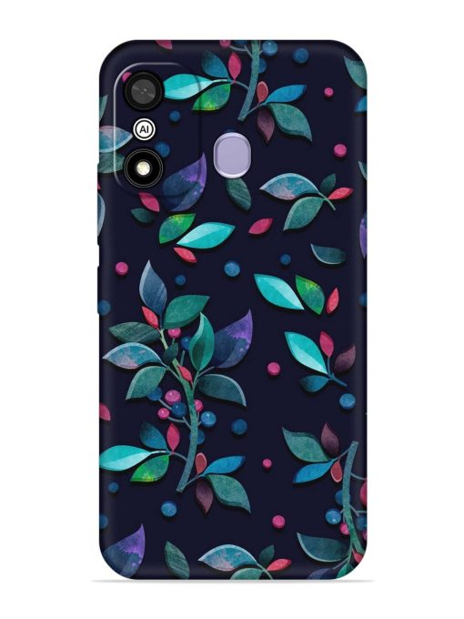 Decorative Watercolor Flower Embossed Soft Silicone Case for Itel A27 Zapvi