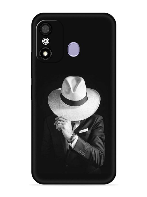 Men Under Hat Embossed Soft Silicone Case for Itel A27