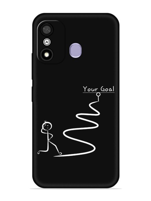 Your Goal Embossed Soft Silicone Case for Itel A27 Zapvi