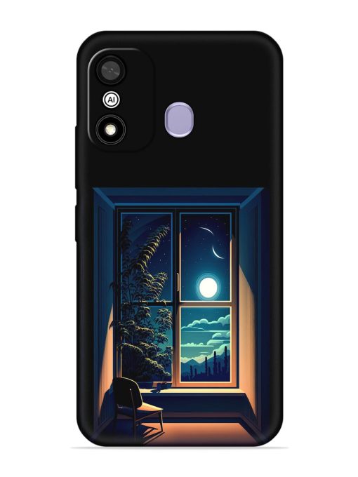 Night View At Window Embossed Soft Silicone Case for Itel A27 Zapvi