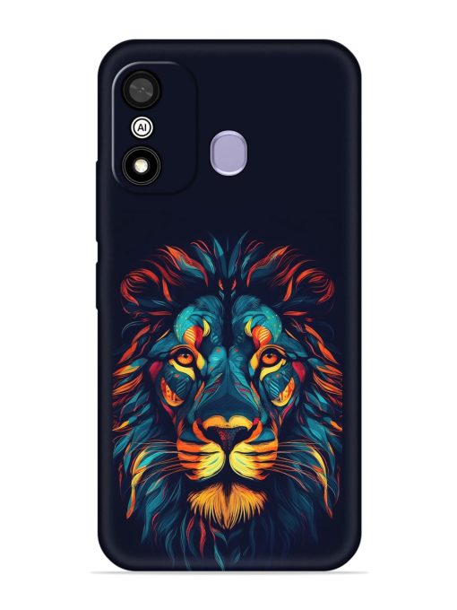 Colorful Lion Embossed Soft Silicone Case for Itel A27 Zapvi