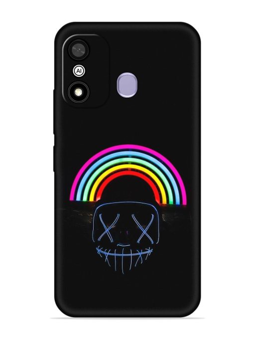 Mask Rainbow Embossed Soft Silicone Case for Itel A27