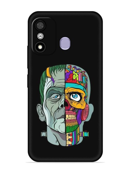 Men Vs Skull Embossed Soft Silicone Case for Itel A27 Zapvi