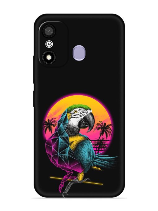 Rad Parrot Embossed Soft Silicone Case for Itel A27 Zapvi