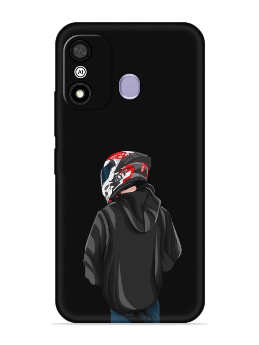 Motorcycle Rider Embossed Soft Silicone Case for Itel A27 Zapvi