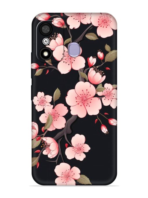 Cherry Blossom Embossed Soft Silicone Case for Itel A27