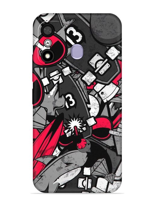 Fictional Doodle Embossed Soft Silicone Case for Itel A27 Zapvi