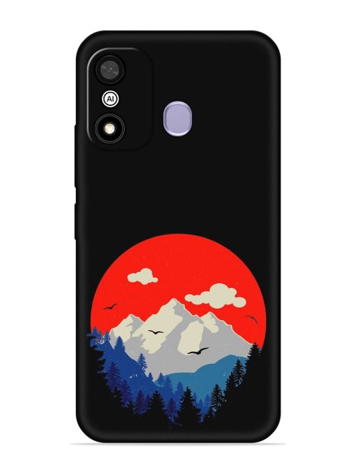 Mountain Abstract Embossed Soft Silicone Case for Itel A27 Zapvi