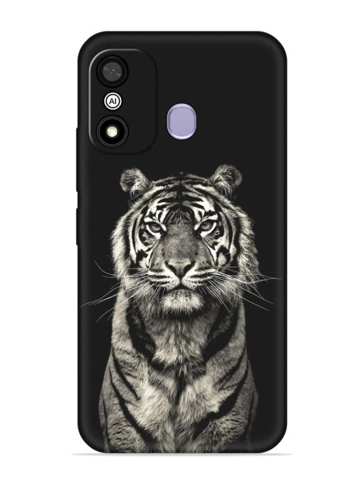 Tiger Art Embossed Soft Silicone Case for Itel A27