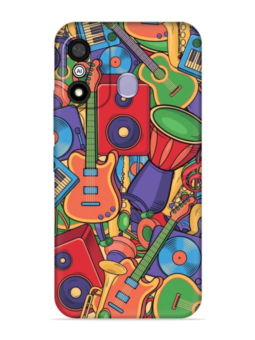 Colorful Music Art Embossed Soft Silicone Case for Itel A27 Zapvi