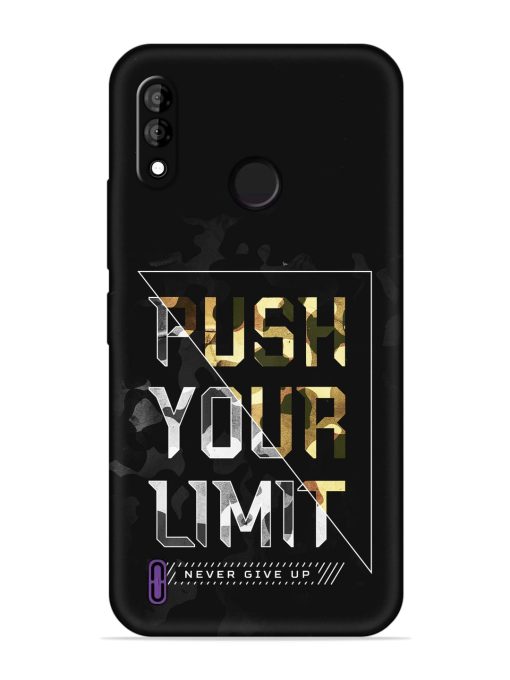 Push Your Limits Embossed Soft Silicone Case for Itel A47 Zapvi