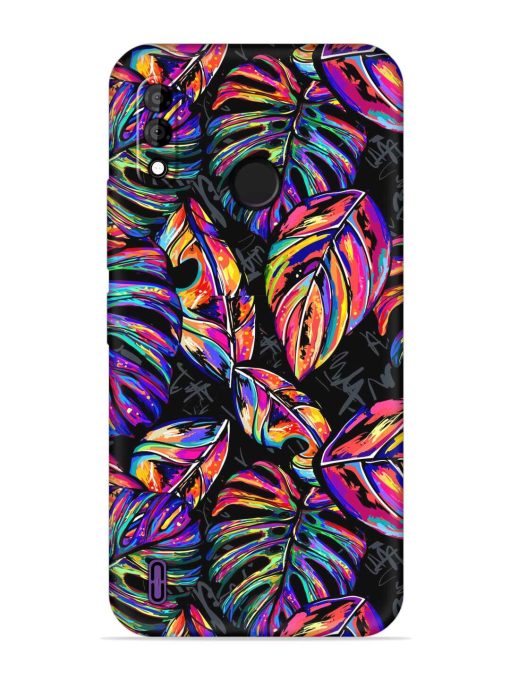 Tropical Seamless Vector Embossed Soft Silicone Case for Itel A47 Zapvi